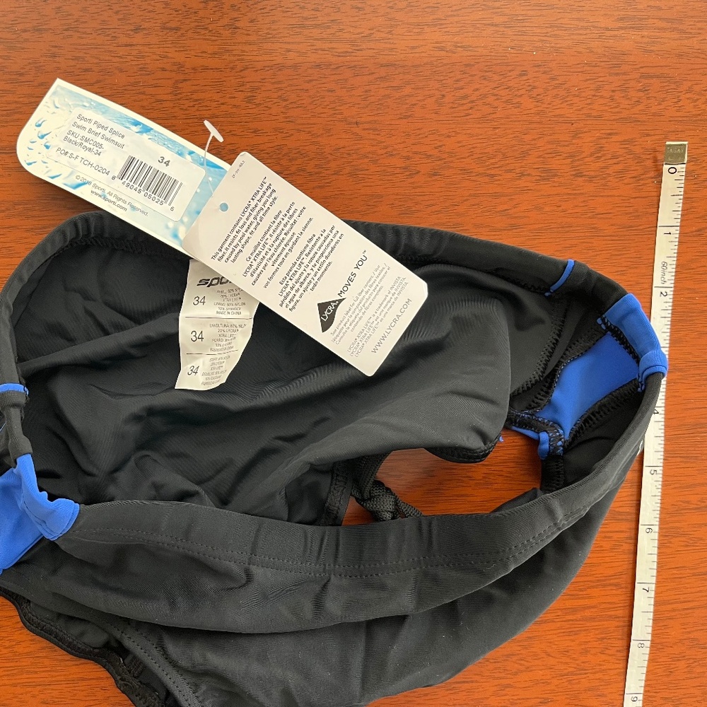 Sporti Piped Splice Brief Swimsuit